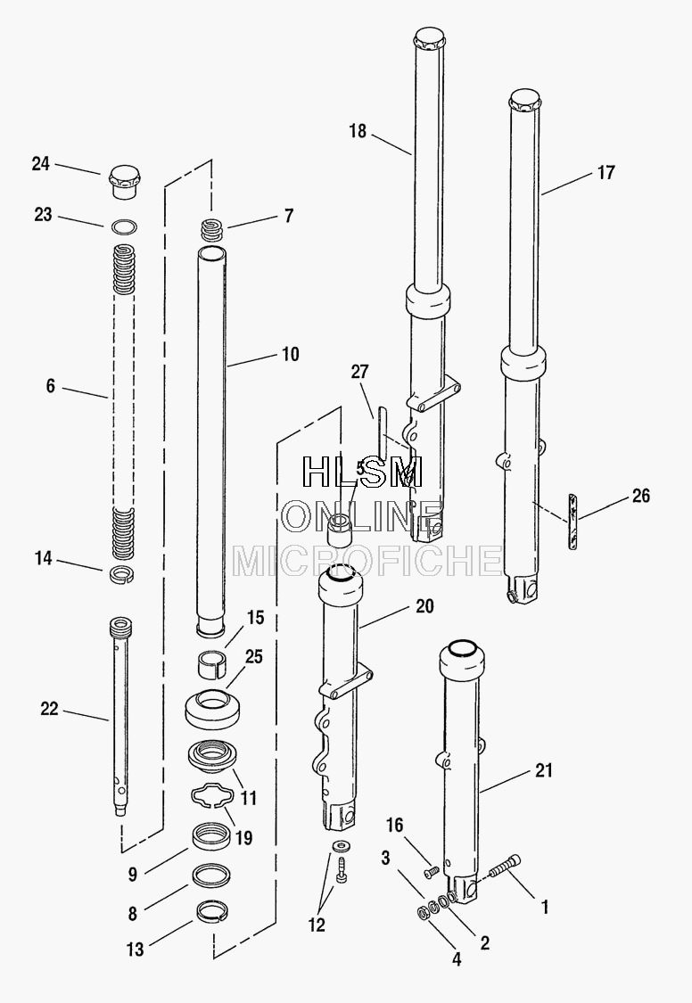 2002 Showa Fork Parts Diagram