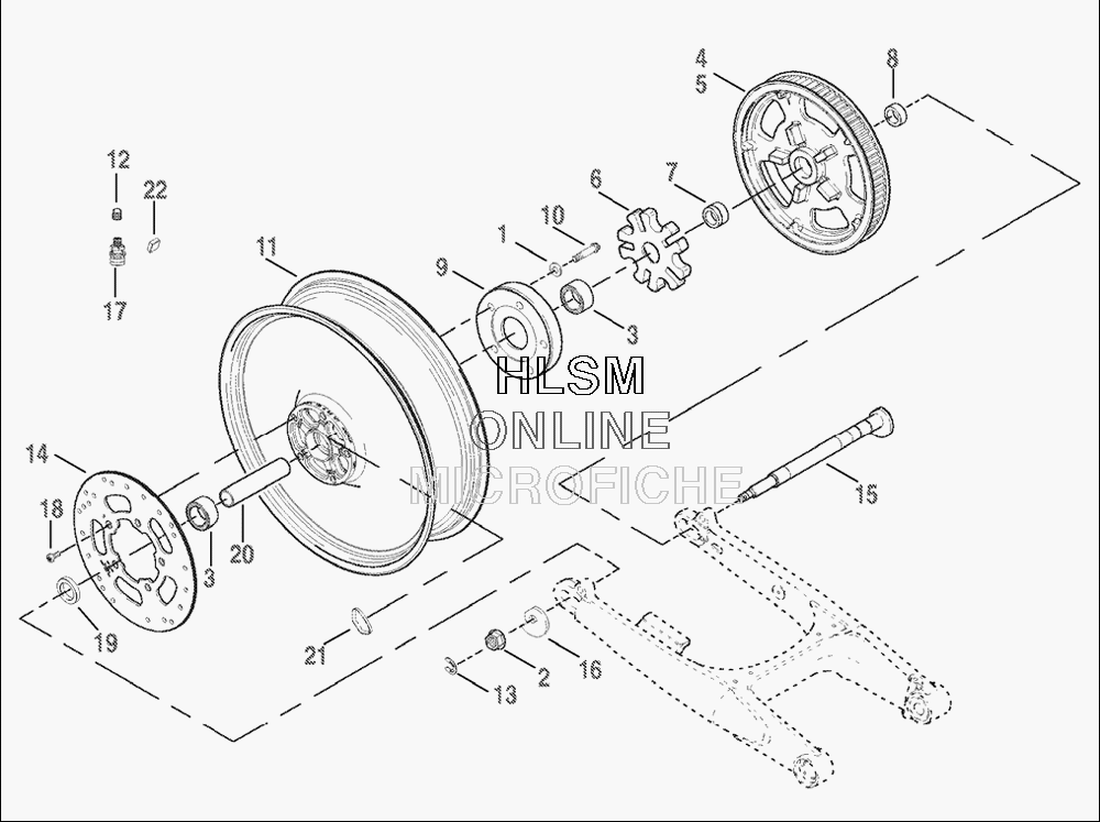 Harley Rear Wheel Assembly Diagram