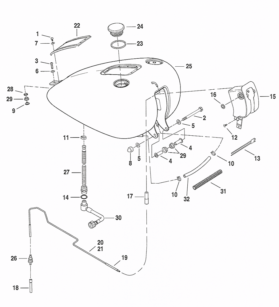 DEMONTER UN RESERVOIR DE SOFTAIL DELUXE HD07FXST053