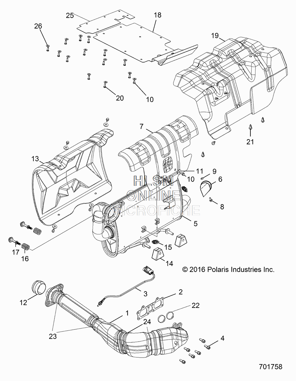 Polaris New OEM Spring-Spherical,Exhaust 7044274