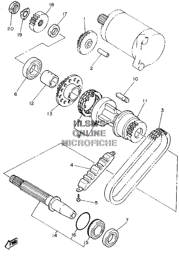 GEAR IDLER 1 Yamaha 4BP-15512-00-00
