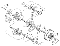DRIVE TRAIN SHAFTS AND BRAKE ASSY.