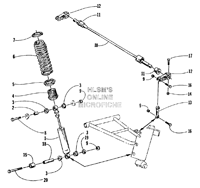 SHOCK ABSORBER AND SWAY BAR ASSEMBLY