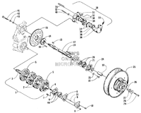 DRIVE TRAIN SHAFTS AND BRAKE ASSEMBLIES