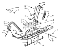 SKI AND SPINDLE ASSEMBLY