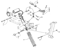 SHOCK ABSORBER AND SWAY BAR ASSEMBLY