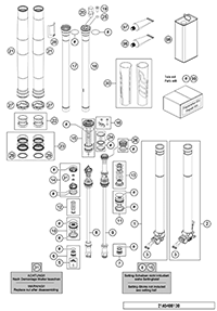 FRONT FORK DISASSEMBLED
