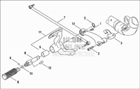 BRAKE - REAR BRAKE CYLINDER W/ PEDAL