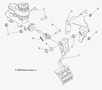 MASTER CYLINDER MOUNTING AND PEDAL