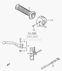 HANDLEBAR - LEVERS/GRIP/SWITCH (RIGHT)