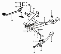 BRAKE PEDAL W/ STAND