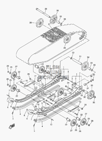 SUSPENSION - IDLER WHEELS W/ RAIL ASSY - TRACK